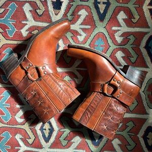 Frye Stars & Stripes Harness Boots
